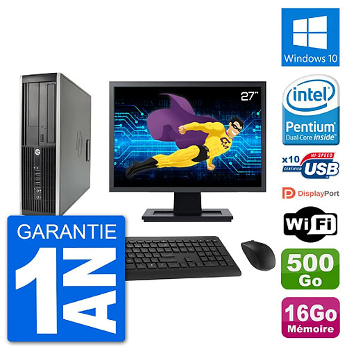 PC HP Compaq 6200 Pro SFF Ecran 27" G630 RAM 16Go Disque 500Go Windows 10 Wifi · Occasion