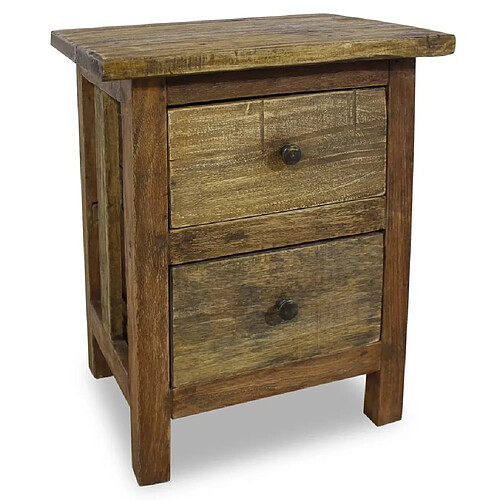 Maison Chic Table de chevet,Table de Nuit,Meuble de Rangement Bois de récupération massif 40 x 30 x 51 cm