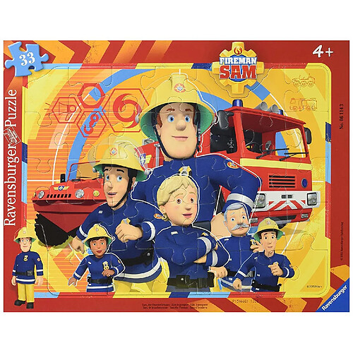 Ravensburger - 06114 - Puzzle Cadre - Sam Le Pompier - 33 Pièces