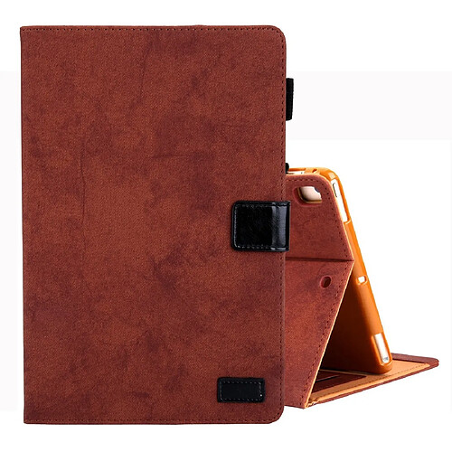 Wewoo Housse Étui Coque Pour iPad Mini 2019 en cuir à rabat horizontal de style commercial avec support et fente cartecadre photo et fonction veille / réveil brun