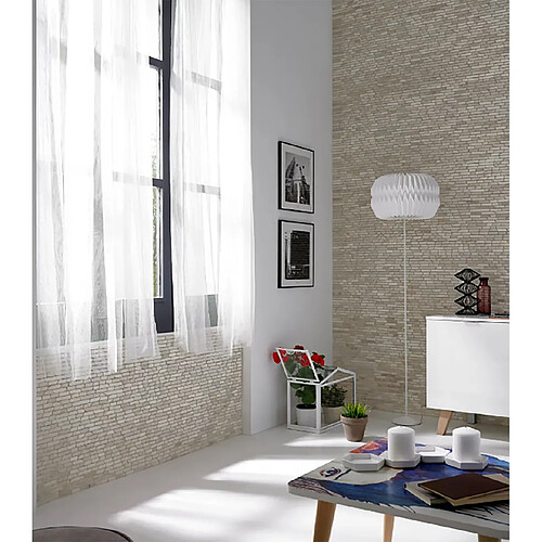 Pegane Carrelage mosaïque (Boite de 1m²) /Plaque de mosaïque mur et sol en marbre naturel coloris blanc - 11,7 x 30,5 cm