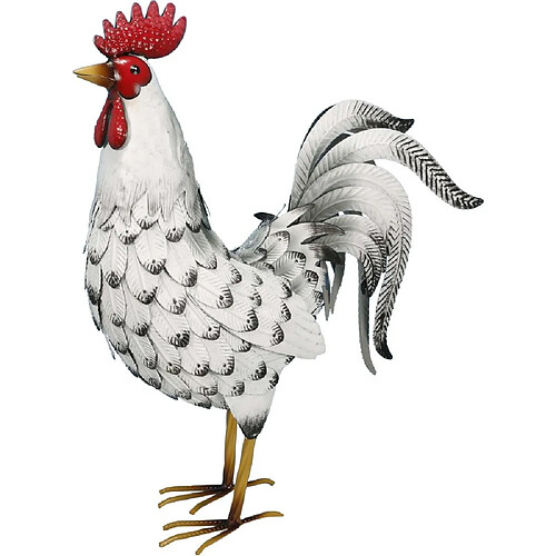 Jardindeco Coq décorarif en métal 53 cm.