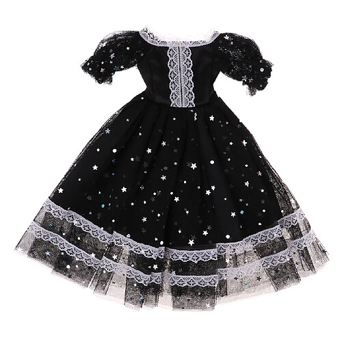 1/3 Cute Star Princess Robe Gauzy avec dentelle pour poupées BJD Changing Accs Black