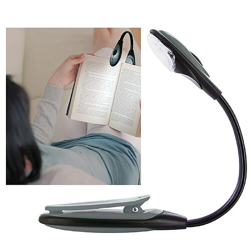 Touslescadeaux Lampe de lecture flexible LED pour livre, bricolage... gris