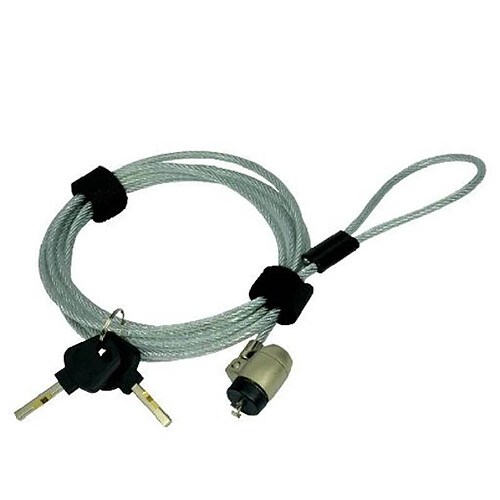 MCL Antivol type cable à encoche système à clef pour PC portable - 1.80m