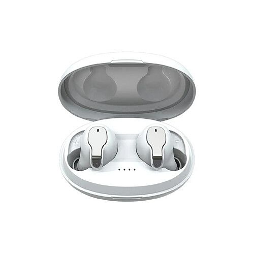 LUUCOZK Écouteurs stéréo sans fil HiFi avec boîtier de chargement XY-5 Casque Bluetooth 5.0 compatible - Blanc