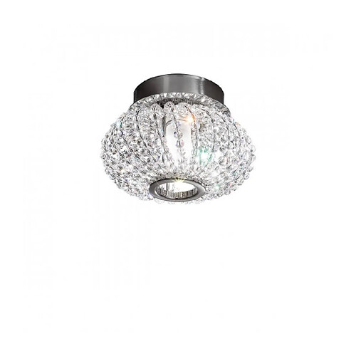 Luminaire Center Spot design en cristal CARLA chrome 1 ampoule