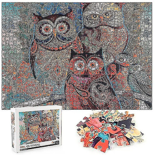 Universal Puzzle peinture hibou éducation apprentissage assemblage puzzle jouets 1000 pièces