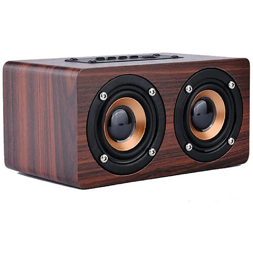 Vendos85 enceintes en Bois sans Fil Bluetooth 10W marron