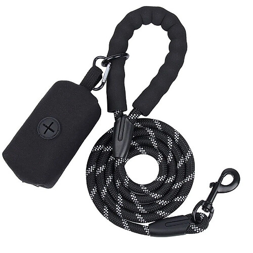 Universal Laisse pour chien, corde ronde en nylon réflecteur, corde anti-explosion, fourniture pour chien, sac à main, traction.