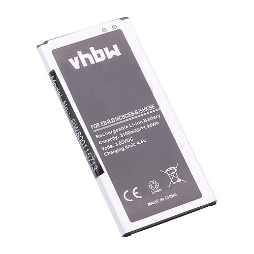 vhbw Li-Ion batterie 3000mAh pour téléphone portable mobil smartphone Samsung Galaxy SM-J510F, SM-J510F/DS, SM-J510FN, SM-J510FN/DD, SM-J510FN/DS