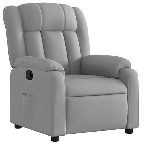 Maison Chic Fauteuil Relax pour salon, Fauteuil inclinable Gris clair Tissu -GKD22755