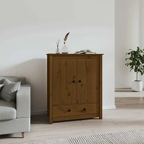 Maison Chic Buffet,Meuble de Rangement,commode pour salon,Cuisine Marron miel 83x41,5x100 cm Bois massif de pin -MN68365