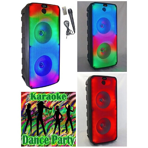 ENCEINTE SONO PORTABLE PARTY BLUETOOTH 800W MOBILE USB TWS LED RGB MSD TELECOMMANDE +MICRO Radio Fm