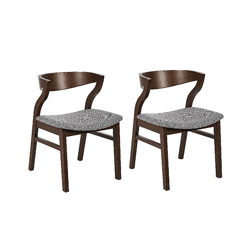 Beliani Chaise de salle à manger Set de 2 Gris clair MAROA