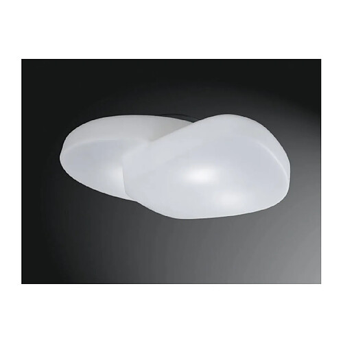 Luminaire Center Plafonnier Ufo 4 Ampoules E27 Outdoor IP44, blanc mat/blanc opal