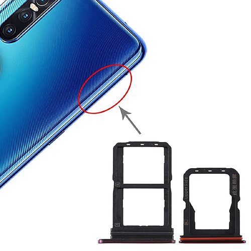 Wewoo Bac à carte SIM + à SIM + à Micro SD pour Vivo S1 Pro Rouge