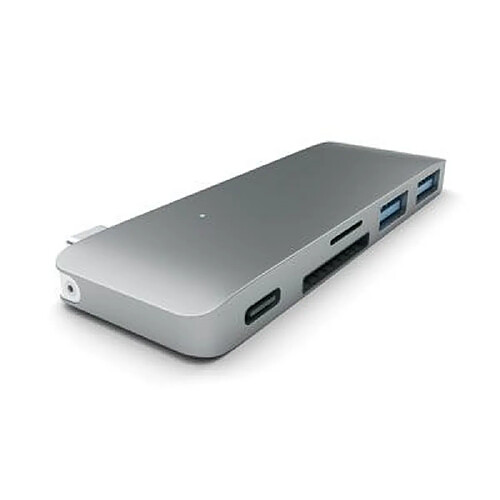 Satechi Hub Type-C avec 2 Ports USB 3.0 et 2 Lecteurs Carte SD/Micro SD Gris anthracite