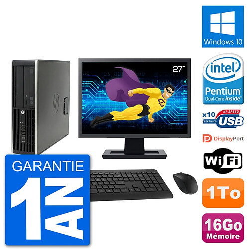 PC HP Compaq Pro 6300 SFF Ecran 27" G630 RAM 16Go Disque Dur 1To Windows 10 Wifi · Occasion