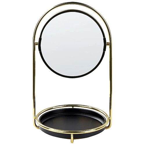 Beliani Miroir de table Doré INDRE