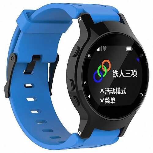 Wewoo Bracelet pour montre connectée Dragonne Sport en silicone Garmin Forerunner 225 bleu