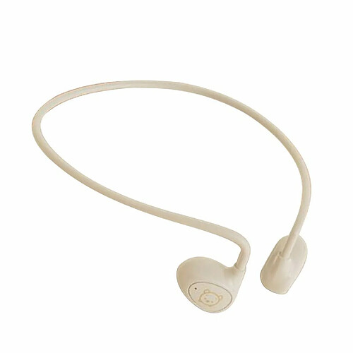 Casque Sans Fil Bluetooth À Conduction Aérienne Oreille Ouverte Écouteur Stéréo Casque De Sport Léger Beige Pooh