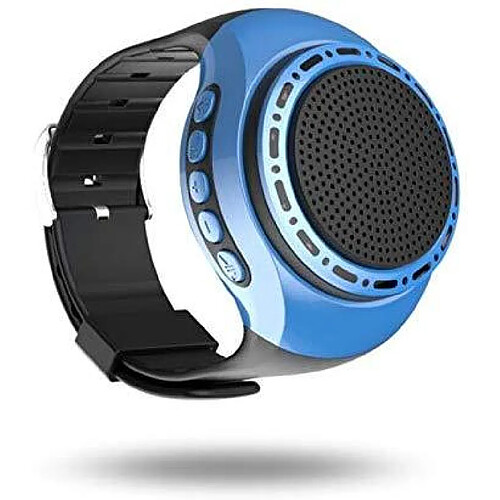 Universal Haut-parleur portable multifonctionnel Portable Mini poignet portable Sports de musique sans fil Centre de musique Subwoofer Bluetooth Speaker étanche | Haut-parleurs portatifs (Bleu)