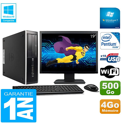 PC HP Compaq Pro 6300 SFF G630 RAM 4Go 500Go Graveur DVD Wifi W7 Ecran 19" · Occasion