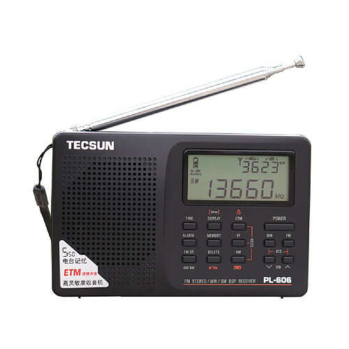 Universal Récepteur portable PL 606 Digital PLL Senior/Radio FM Stéréo/LW/SW/MW DSP Rechargeable léger