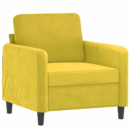 Maison Chic Fauteuil Relax pour salon | Fauteuil Jaune 60 cm Velours -GKD56121