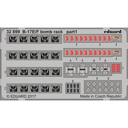 B-17E/F bomb rack for HKM - 1:32e - Eduard Accessories