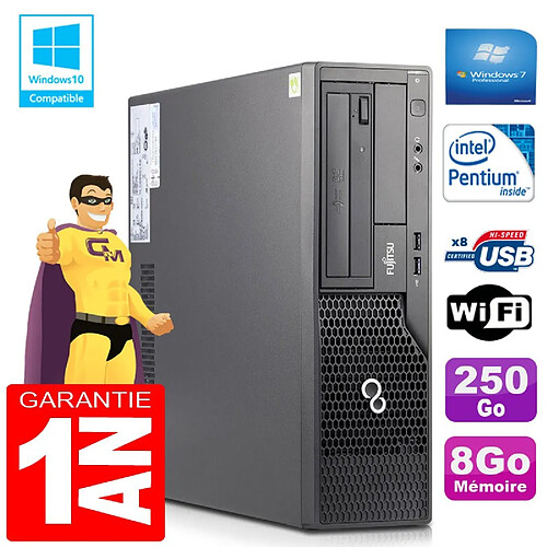 PC Fujitsu Esprimo E500 E85+ SFF Intel G640 RAM 8Go Disque 250 Go Wifi W7 · Occasion