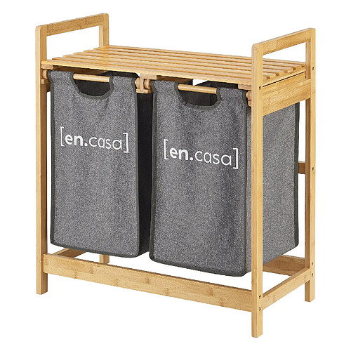 Meuble de rangement à linge Kärkölä avec 2 sacs 73 x 63,5 x 33 cm [en.casa]