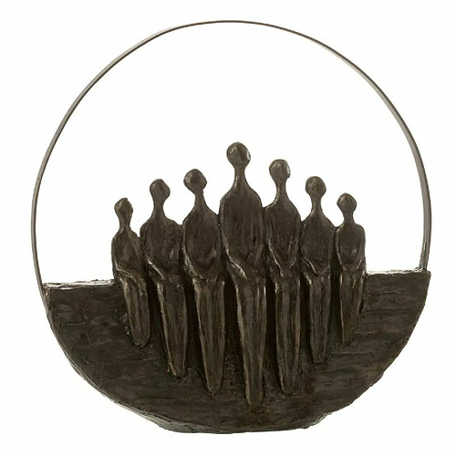 Paris Prix Statuette Déco 7 Personnages Cercle 30cm Marron