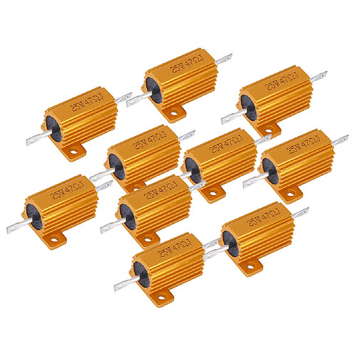 10x Résistances de Puissance Bobinee 25W en Aluminium 47Ohm Outil Universel