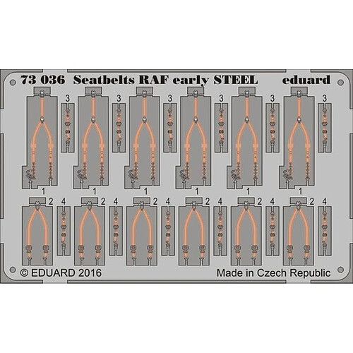 Seatbelts RAF early STEEL - 1:72e - Eduard Accessories