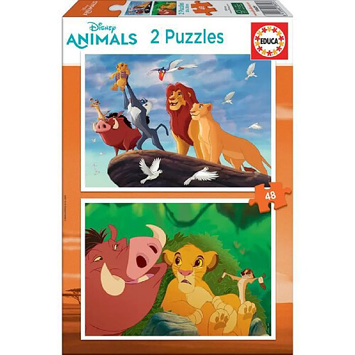 Educa Borras EDUCA - Puzzle - 2x48 LE ROI LION