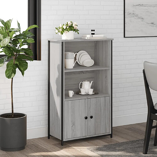 vidaXL Buffet haut sonoma gris 62x32x103,5 cm bois d'ingénierie