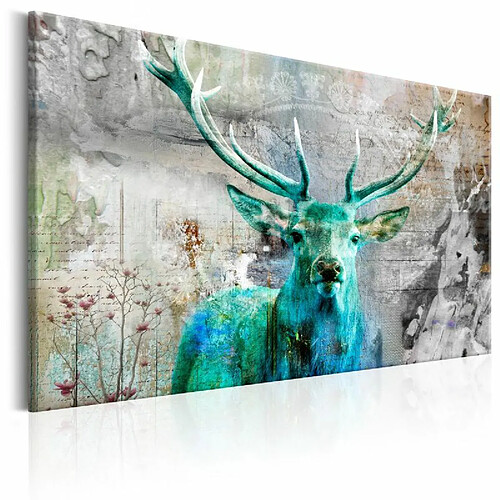 Paris Prix Tableau Imprimé Green Deer 60 x 90 cm