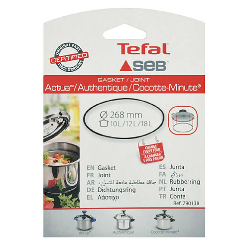 Joint de couvercle 10-18L (790138) pour Cocotte-minute TEFAL