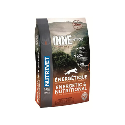 NUTRIVET Croquettes au poulet Inne Energétique - Pour chien adulte - 12 kg