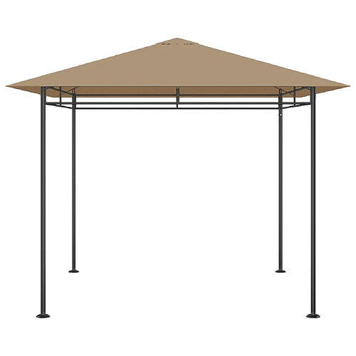 vidaXL Belvédère 3x3x2,7 m Taupe 180 g/m²