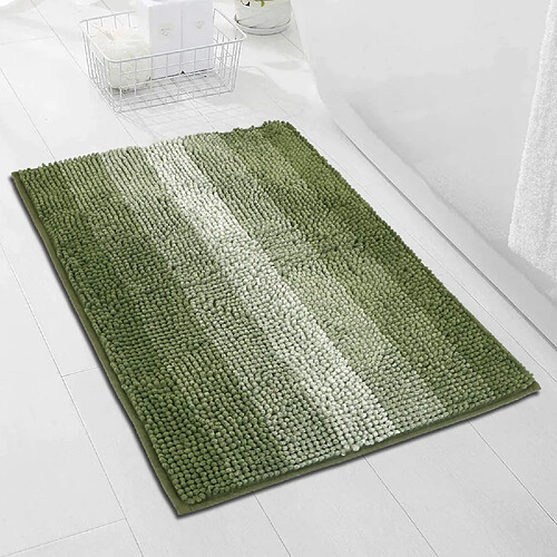 LUUCOZK Tapis de bain antidérapants absorbants à séchage rapide pour salle de bain - Vert-40x60cm