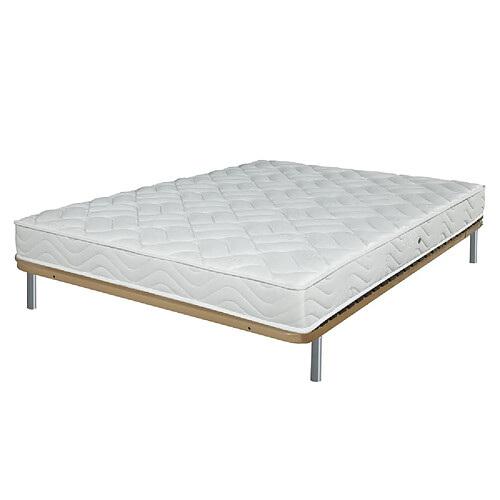 Ebac Matelas et sommier 120x190 Mousse - Morgan - Soutien ferme - Fabriqué en France