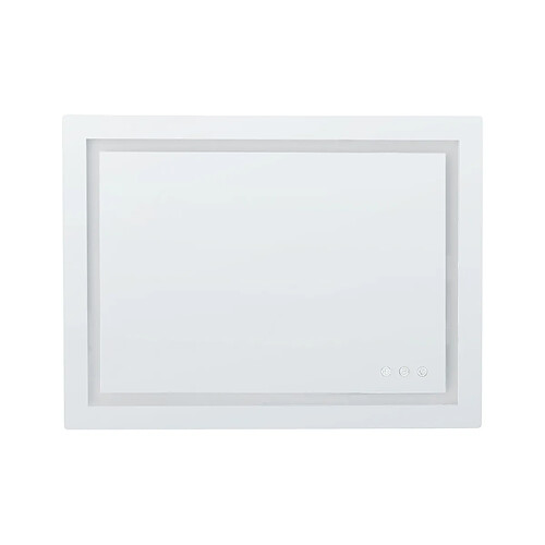 Beliani Miroir mural LED Bluetooth 80 x 60 cm argenté PRENOIS