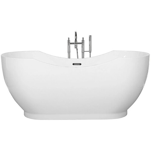 Beliani Baignoire îlot blanche 170 x 77 cm BAYLEY