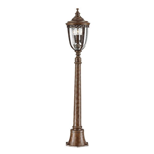 Elstead Lighting Borne extérieure moyenne à 3 ampoules, bronze britannique IP44, E14