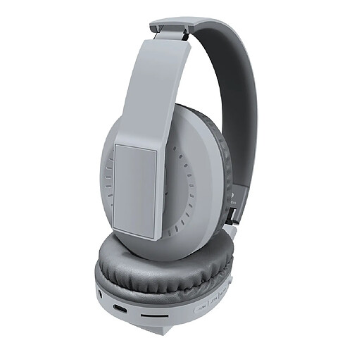 General Casque Bluetooth - Casque à réduction active du bruit / Autonomie de la batterie de 15 heures avec un son de précision / Casque de voyage pliable et casque supra-auriculaire(gris)