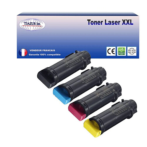 Lot de 4 Toners génériques Xerox WorkCentre 6515Vdn, 6515Vdni, 6515Vn - T3AZUR