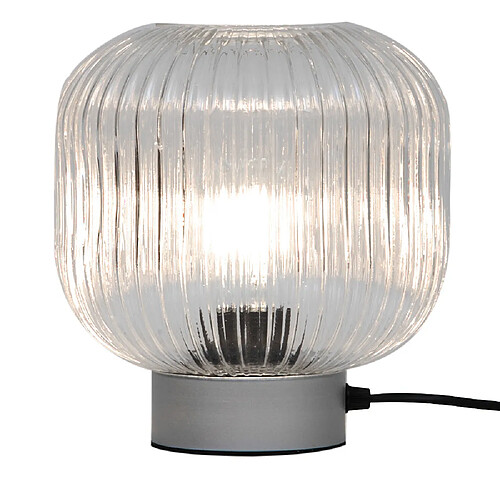 Sampa Helios Lampe design Louisa métal argenté compatible LED